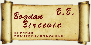 Bogdan Birčević vizit kartica